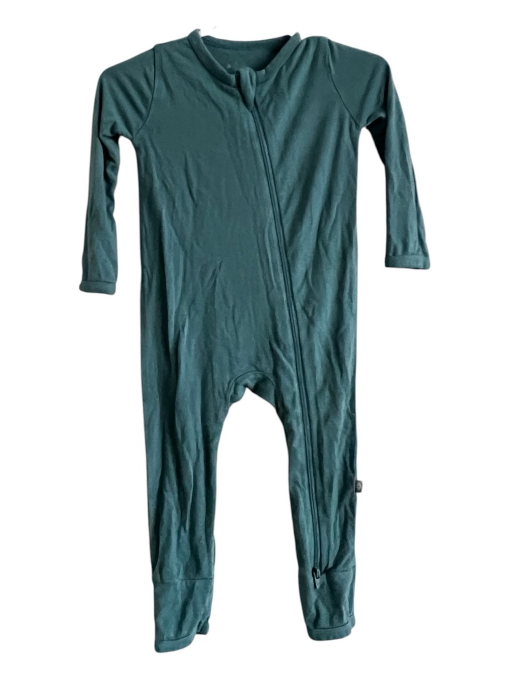 Kyte Baby Long Sleeve Zipper One-Piece Romper in Teal Size 12 - 18 Months